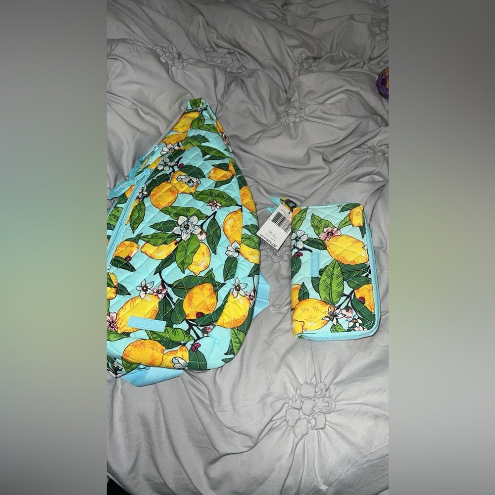Vera Bradley Sling backpack and Wristlet combo